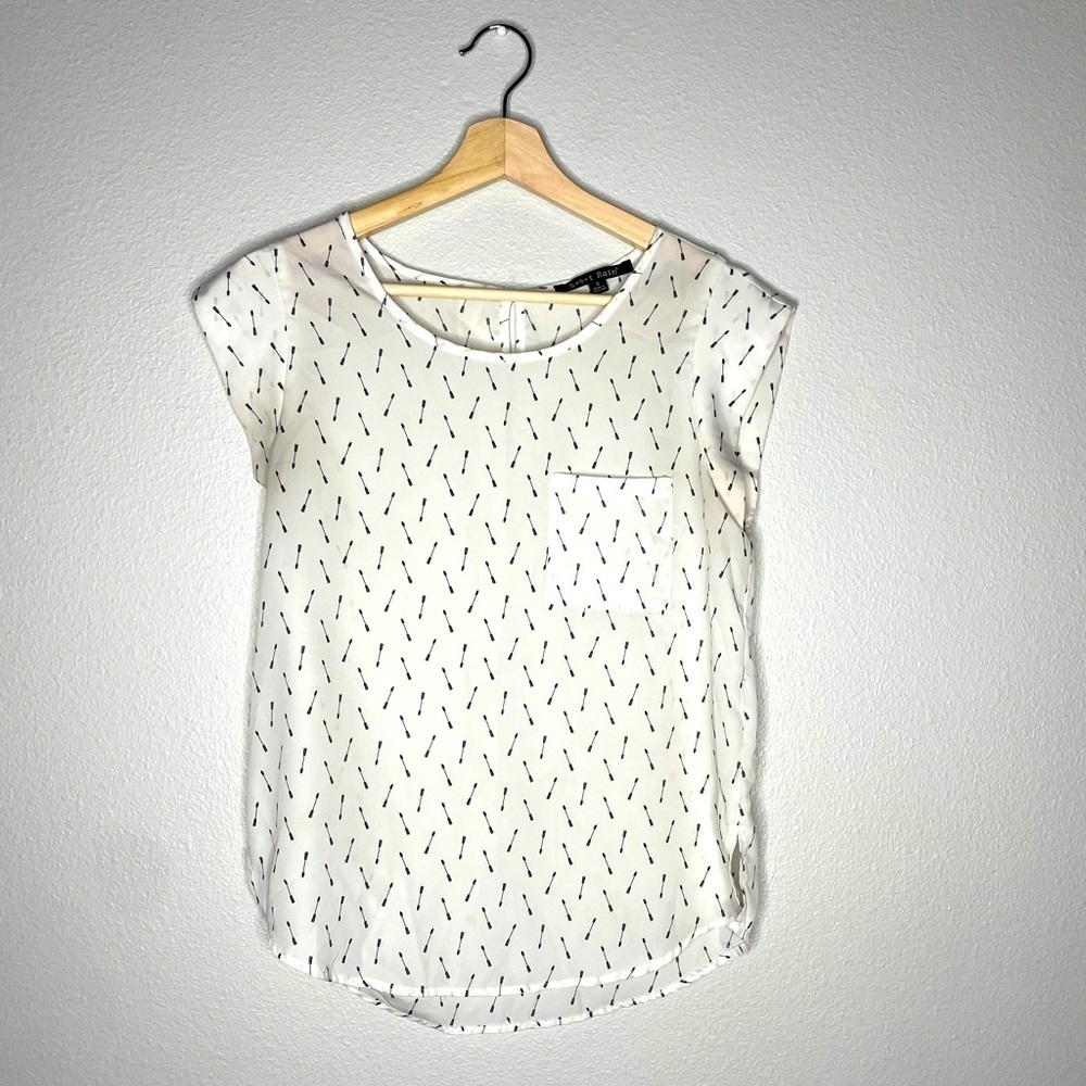 Women’s white arrow blouse small dress shirt